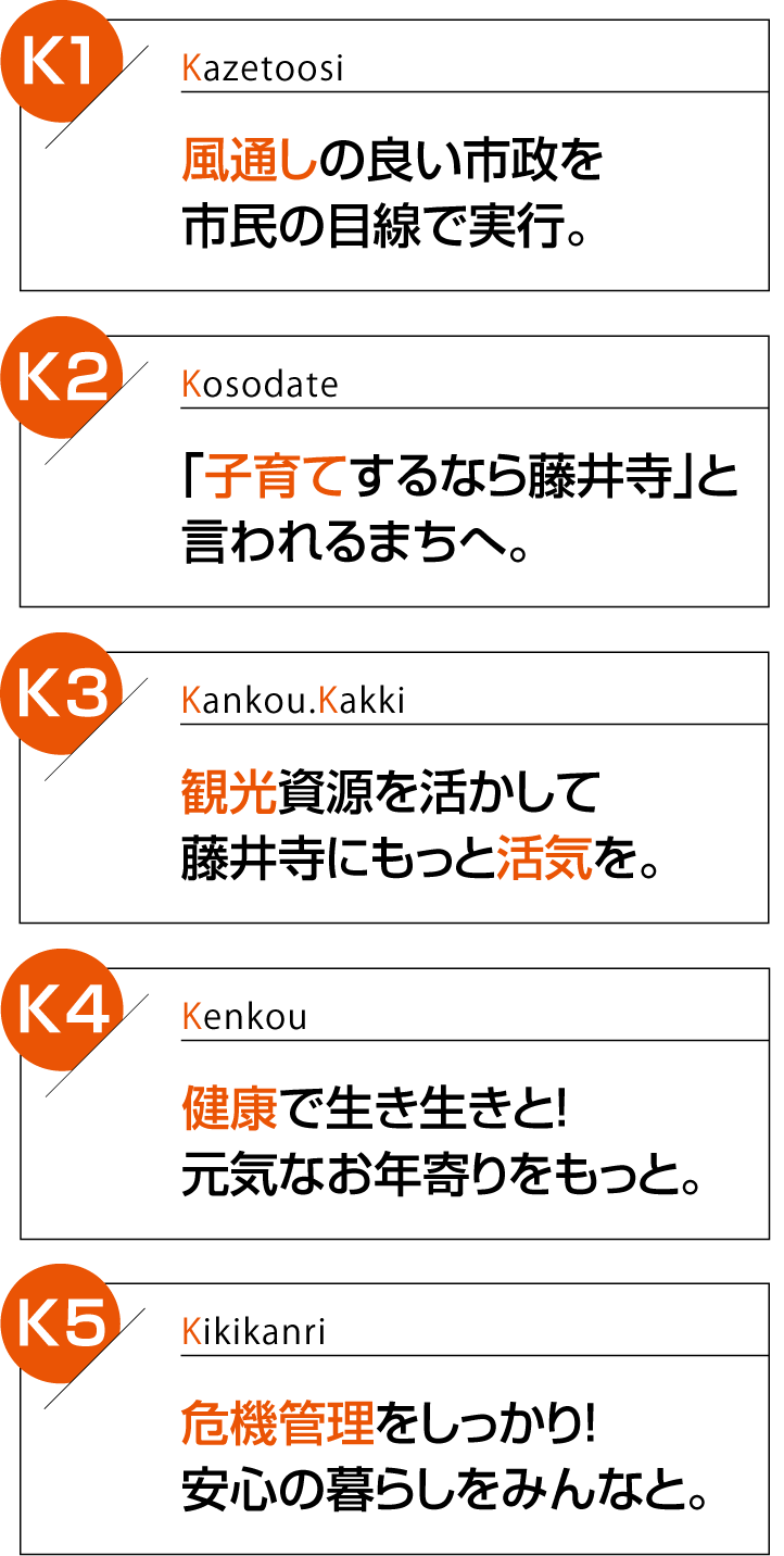 かずきの政策”5つのK”岡田一樹が実現した事業